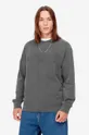 gray Carhartt WIP cotton sweatshirt Carhartt WIP Verse Script Sweat I030640 VULCAN Men’s