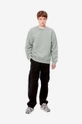 Βαμβακερή μπλούζα Carhartt WIP Carhartt WIP Marfa Sweat I030638 ARTICHOKE πράσινο