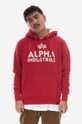 červená Mikina Alpha Industries Foam Print Hoody Pánský