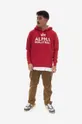 Alpha Industries sweatshirt Foam Print Hoody red
