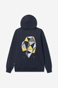 Bavlněná mikina Wood Wood Fred Hoodie 12045600-2474 námořnická modř 12045600.2474.NAVY