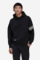 Μπλούζα adidas Originals με κουκούλα μαύρο HM1871