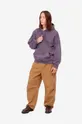 Carhartt WIP bluza bawełniana fioletowy