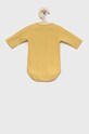 United Colors of Benetton bavlněné kojenecké body 3ATNAB007.W žlutá AW22