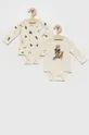 μπεζ Polo Ralph Lauren Βαμβακερά φορμάκια για μωρά (2-pack) Για αγόρια
