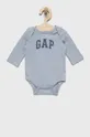 GAP body bawełniane niemowlęce (3-pack) niebieski