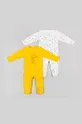 жовтий zippy Дитячі бавовняні повзунки (2-pack) Для хлопчиків