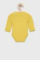 żółty Calvin Klein Jeans body niemowlęce 3-pack