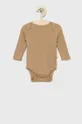 GAP body bawełniane niemowlęce (3-pack) brązowy