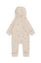 Chlapec Detské bavlnené dupačky Konges Sløjd NEWBORN ONESIE WITH HOOD KS2601 béžová