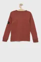 Detská bavlnená košeľa s dlhým rukávom Calvin Klein Jeans burgundské