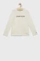 biały Calvin Klein Jeans longsleeve bawełniany dziecięcy IU0IU00297.9BYY Chłopięcy