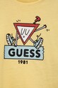 Chłopiec Guess longsleeve bawełniany dziecięcy I2YI03.K8HM0 żółty