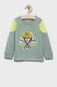 zelená Detská bavlnená košeľa s dlhým rukávom Guess Chlapčenský