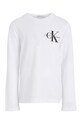Calvin Klein Jeans longsleeve bawełniany dziecięcy IB0IB01457.9BYY biały AW22