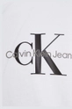 белый Хлопковый детский лонгслив Calvin Klein Jeans