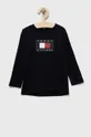 granatowy Tommy Hilfiger longsleeve bawełniany dziecięcy Chłopięcy