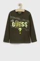 zielony Guess longsleeve bawełniany dziecięcy Chłopięcy