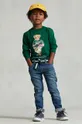 πράσινο Παιδικό βαμβακερό μακρυμάνικο Polo Ralph Lauren Για αγόρια
