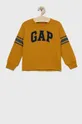 κίτρινο Παιδική βαμβακερή μπλούζα GAP Για αγόρια