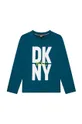 τιρκουάζ Παιδικό βαμβακερό μακρυμάνικο DKNY Για αγόρια