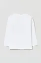 Detská bavlnená košeľa s dlhým rukávom OVS biela