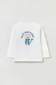 biela Detské bavlnené tričko s dlhým rukávom OVS Chlapčenský