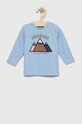 Kojenecké tričko s dlouhým rukávem Name it s elastanem modrá 13207280.Serenity