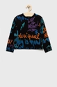 Desigual longsleeve bawełniany dziecięcy czarny