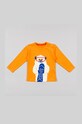 zippy longsleeve bawełniany dziecięcy nadruk pomarańczowy 227.1910ZT