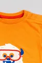 oranžna Otroška bombažna majica z dolgimi rokavi zippy