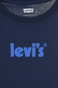 Παιδικό βαμβακερό μακρυμάνικο Levi's σκούρο μπλε