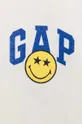 Otroška bombažna majica z dolgimi rokavi GAP X Smiley  100 % Bombaž
