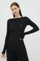 črna Majica z dolgimi rokavi Emporio Armani Underwear Ženski