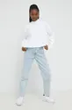 Βαμβακερή μπλούζα HUGO λευκό