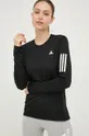 czarny adidas Performance longsleeve do biegania Own The Run Damski