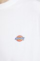 Βαμβακερή μπλούζα με μακριά μανίκια Dickies DK0A4XITWHX1 λευκό