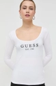 biały Guess longsleeve CARRIE Damski