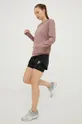 Μακρυμάνικο μπλουζάκι για τρέξιμο adidas Performance Brand Love μωβ