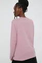 Bavlnené tričko s dlhým rukávom Vans ružová