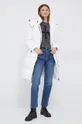 Βαμβακερή μπλούζα με μακριά μανίκια Calvin Klein Jeans γκρί