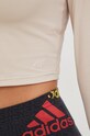 4F longsleeve do jogi H4Z22.TSDL019 beżowy