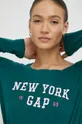 zelená Bavlnené tričko s dlhým rukávom GAP