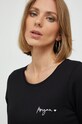 Tričko s dlouhým rukávem Morgan TCOEUR černá TCOEUR.NOIR.BLANC