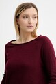 American Vintage longsleeve bawełniany bordowy SON31G