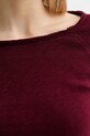 American Vintage longsleeve bawełniany SON31G bordowy