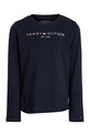 Tommy Hilfiger longsleeve bawełniany dziecięcy nadruk granatowy KG0KG05247.9BYY