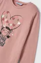 roza Otroška bombažna majica z dolgimi rokavi Mayoral