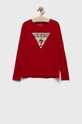 Guess longsleeve dziecięcy aplikacja czerwony J2YI50.K6YW1