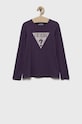Guess longsleeve dziecięcy aplikacja fioletowy J2YI50.K6YW1